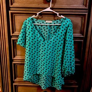 Teal Skull Blouse